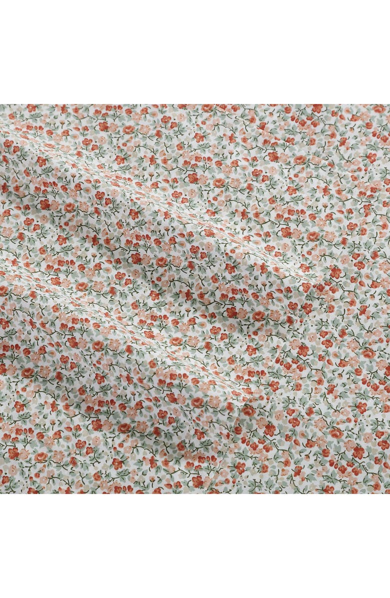 Laura Ashley Emogene Floral Print Cotton Sheet Set, Alternate, color, Orange