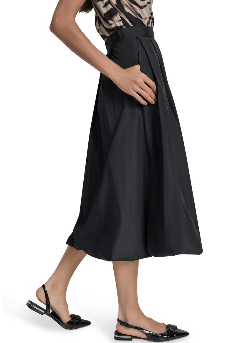 Woven A-Line Bubble Skirt, Alternate, color, BLACK