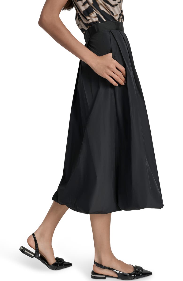 DKNY Woven A-Line Bubble Skirt, Alternate, color, Black