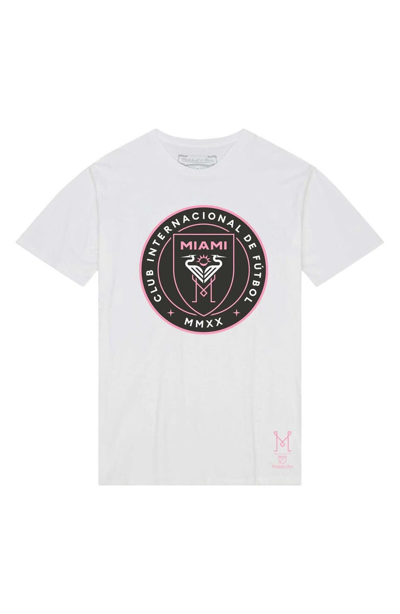 Mitchell & Ness Men's Mitchell & Ness White Inter Miami CF Crest T-Shirt, Alternate, color, 