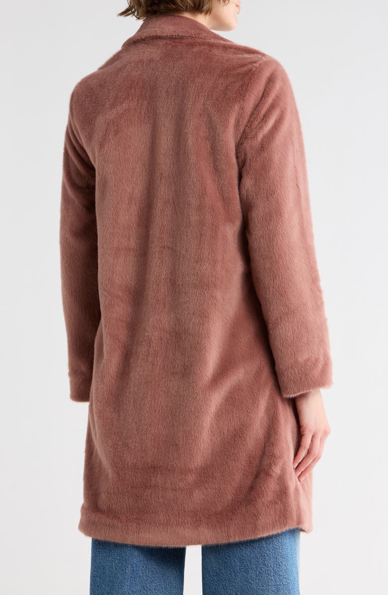 MELLODAY Faux Fur Topper, Alternate, color, Dusty Pink