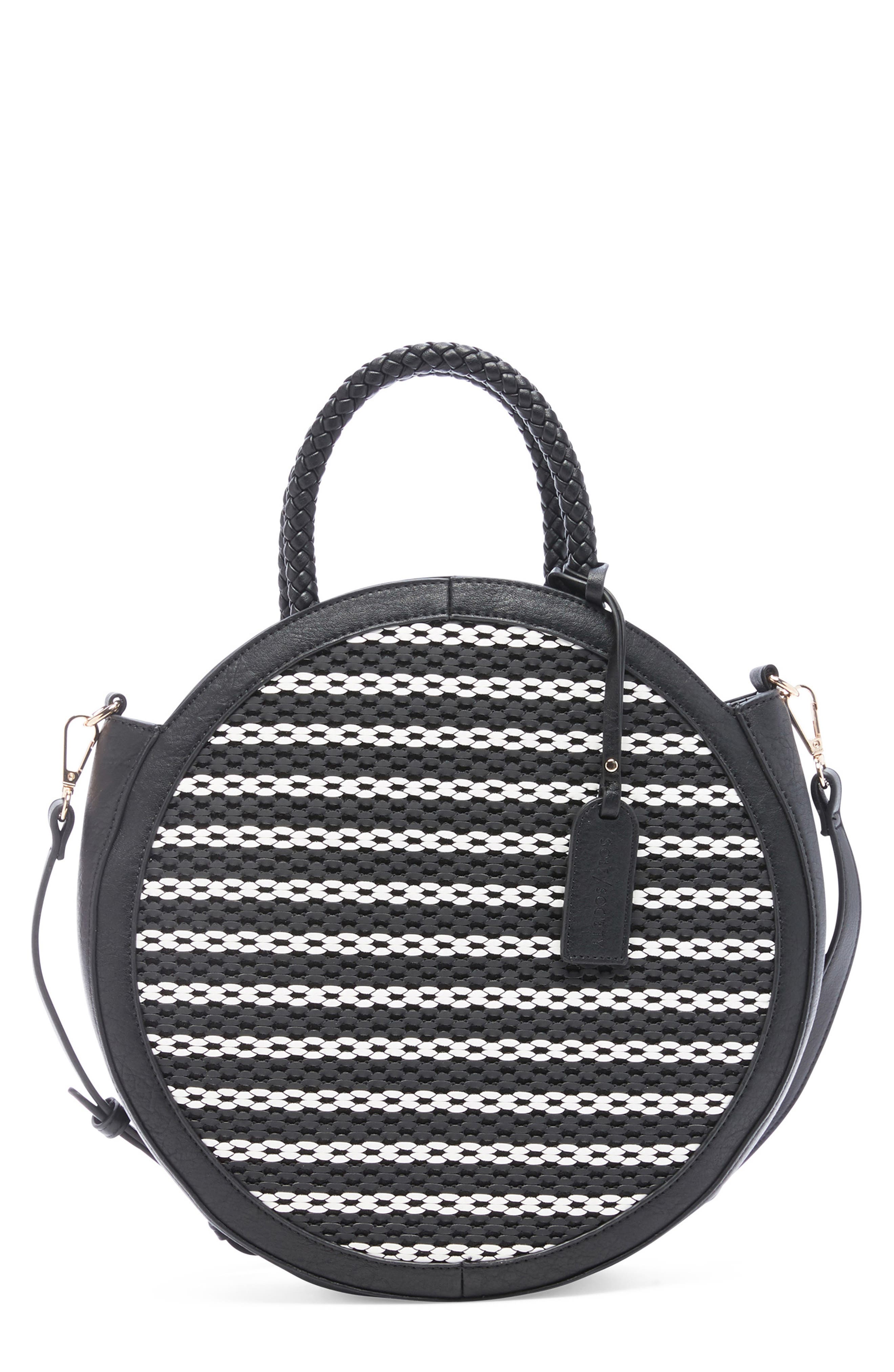 Sole Society Nikole Faux Leather Crossbody Bag, Main, color, 