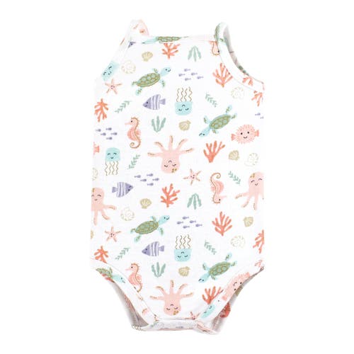 Hudson Baby Soft Cotton Sleeveless Bodysuit In Pink