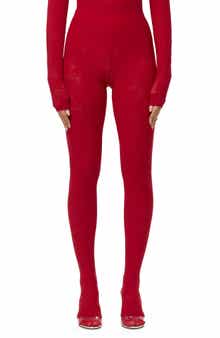 Closed Toe Semisheer Lace Leggings