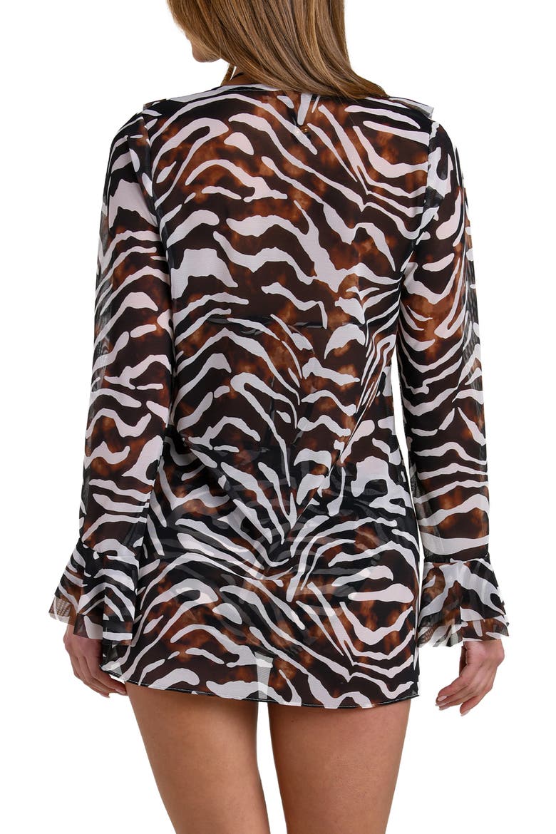 Nightlife Cover-Up Cardigan, Alternate, color, BROWN MULTI
