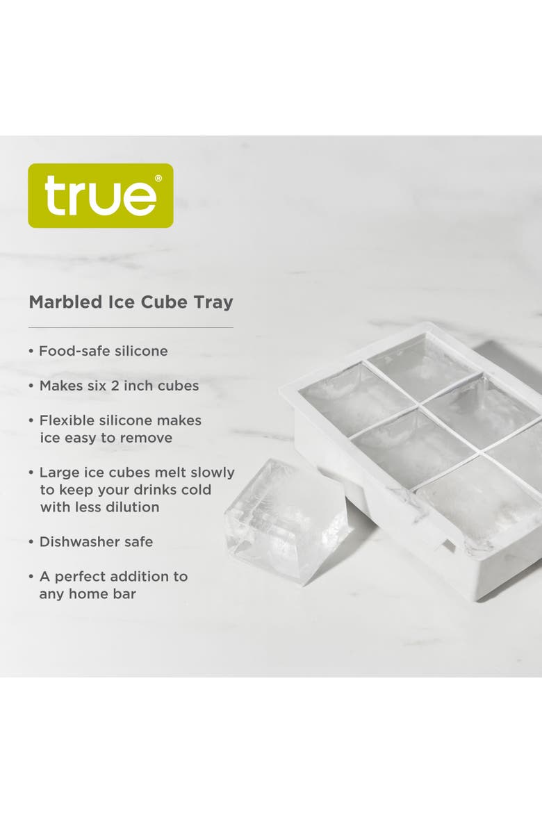 Marbled Ice Cube Tray, Alternate, color, White