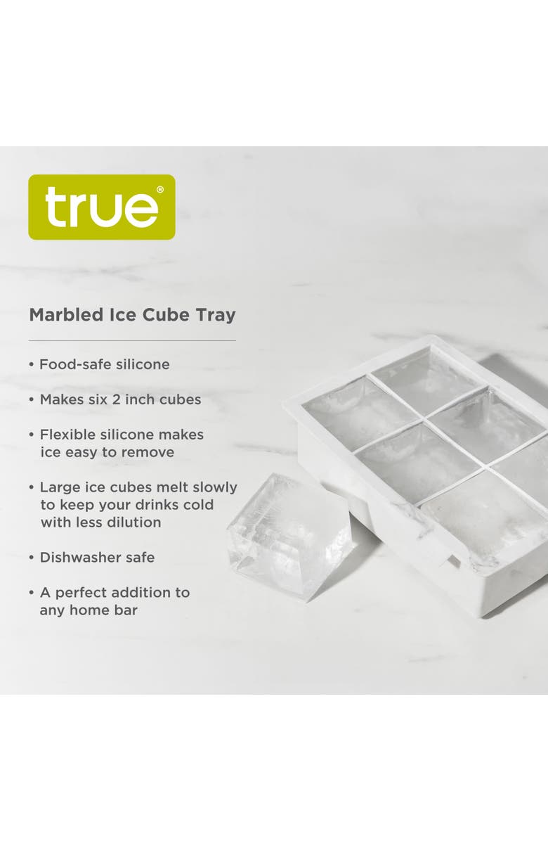 true Marbled Ice Cube Tray, Alternate, color, White
