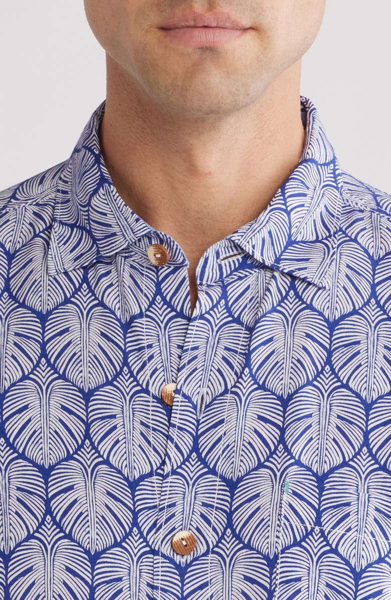 Tommy Bahama Veracruz Cay Palm Frond Print Short Sleeve Button-Up Shirt, Alternate, color, Co Craze