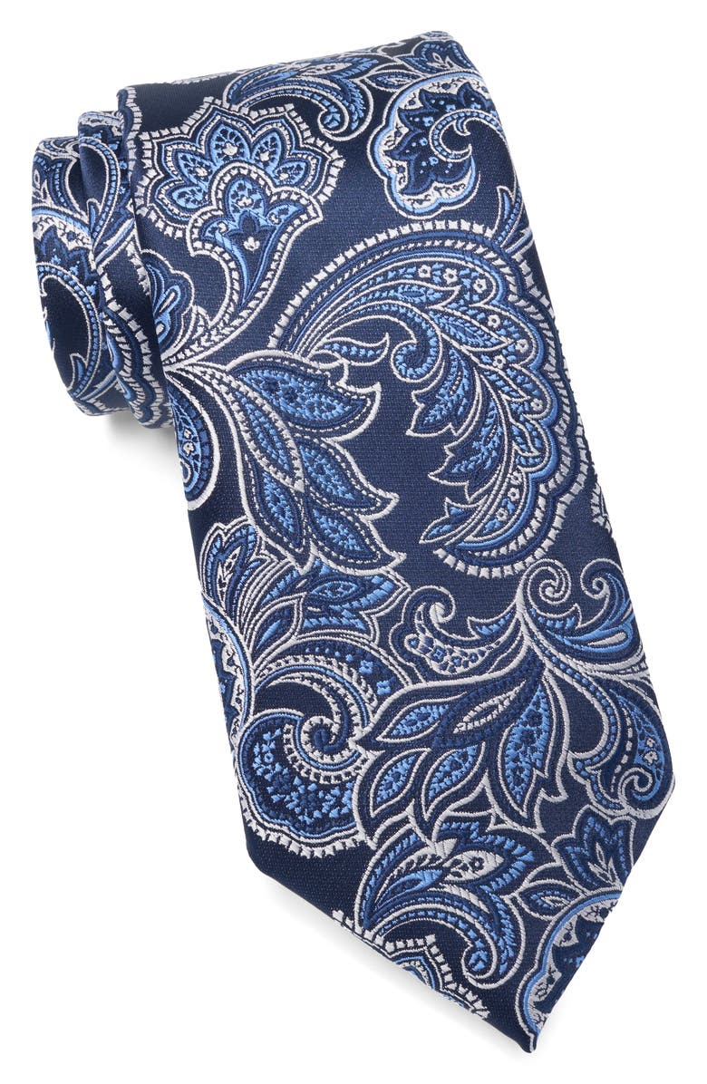 Tommy Hilfiger Moore Paisley Tie, Main, color, Navy