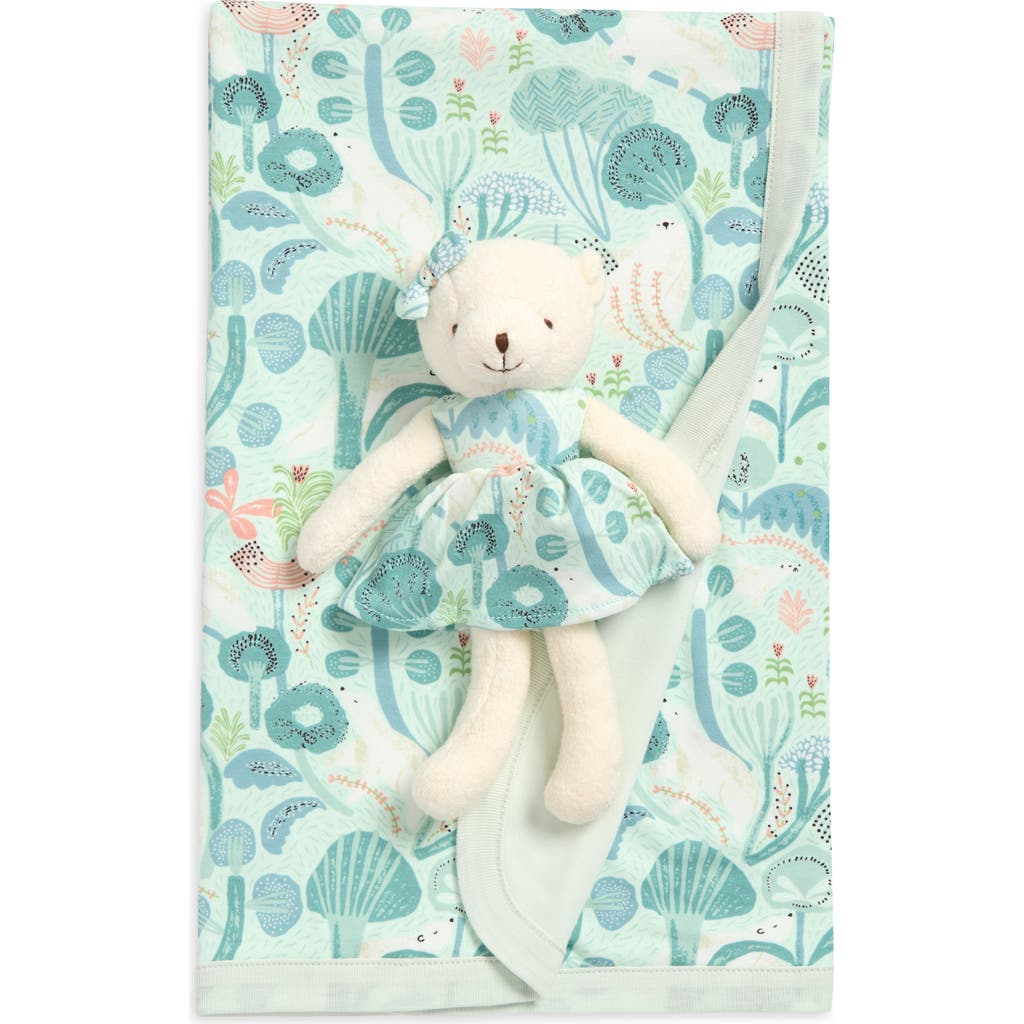 APPLE PARK Blanket & Stuffed Toy Set in Minty Bear Bloom  product