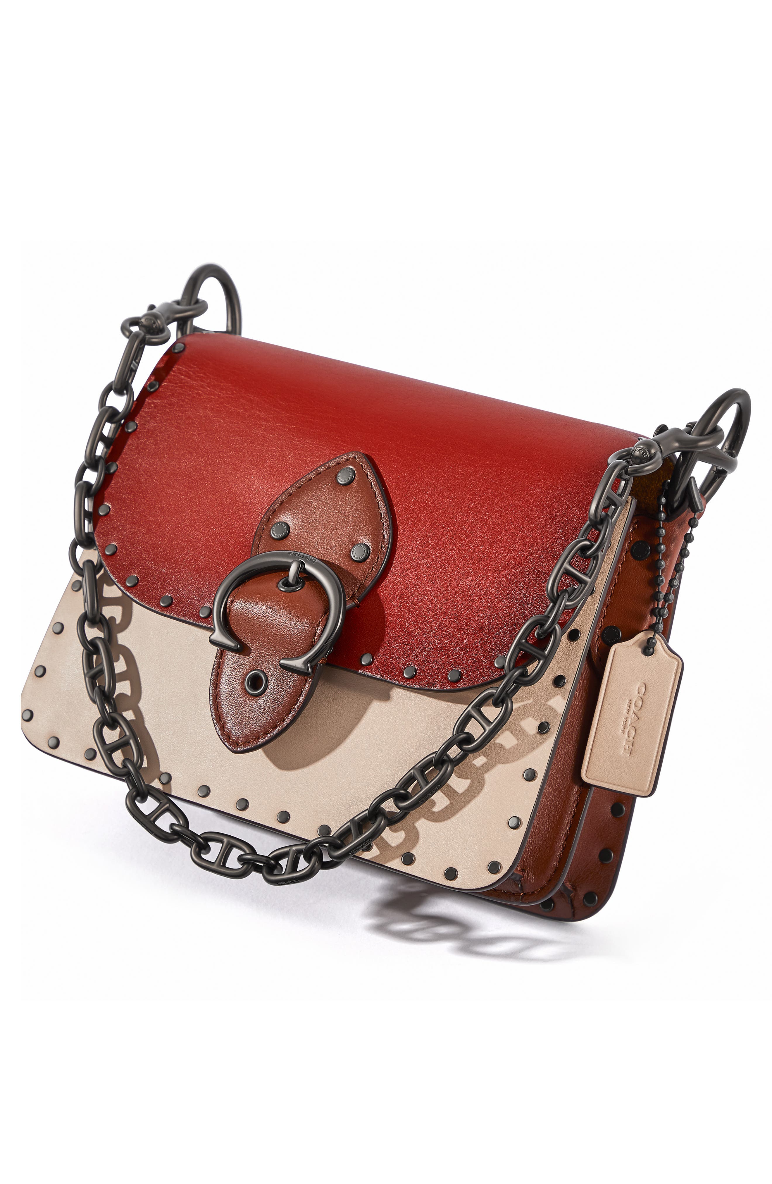 COACH Beat Colorblock Leather Crossbody Bag, Alternate, color, 