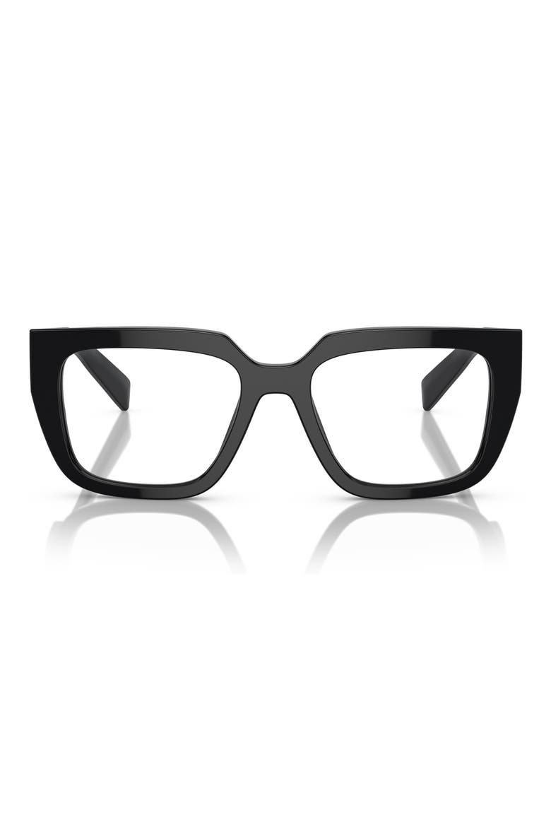 52mm Square Optical Glasses, Main, color, BLACK
