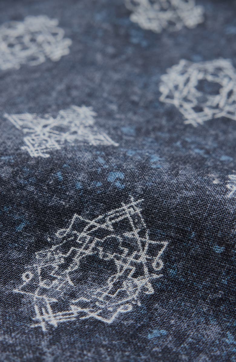 John Varvatos Ross Long Sleeve Linen Button-Up Shirt, Alternate, color, Titanium Blue