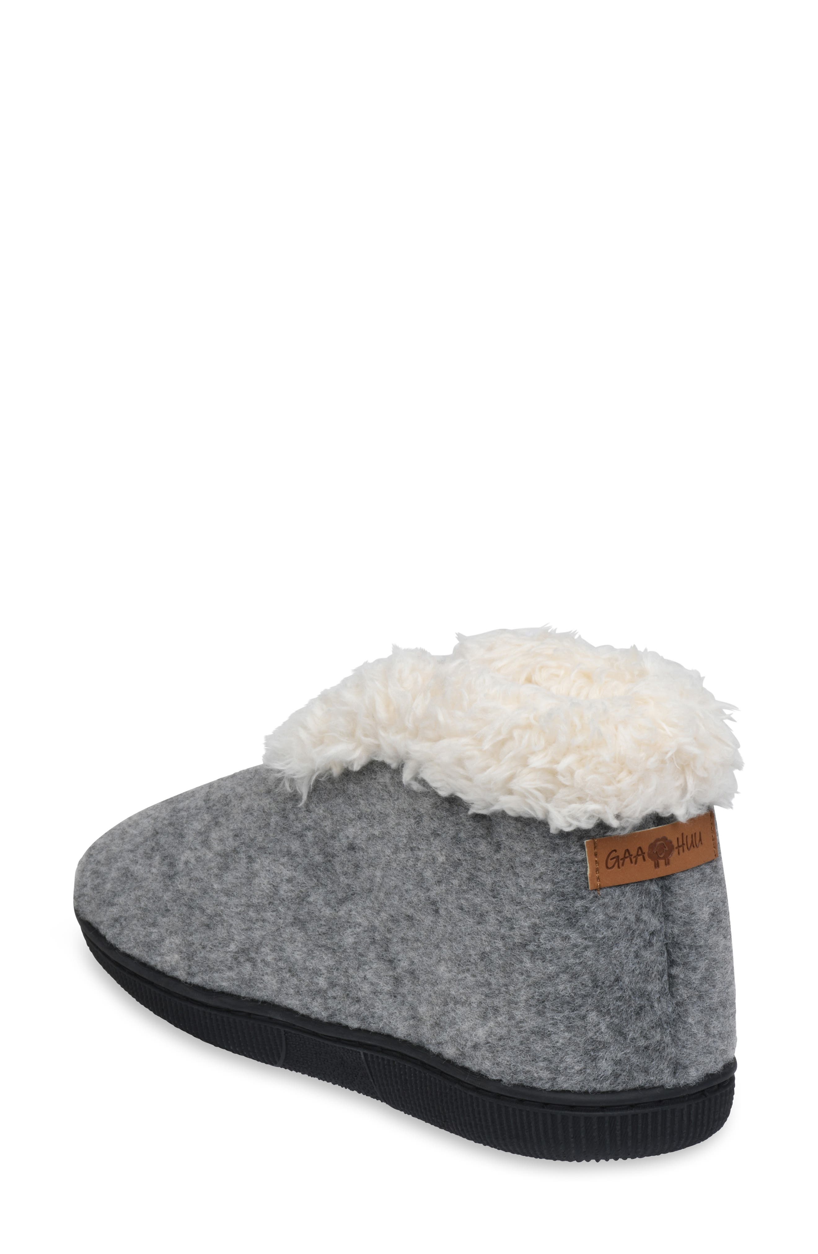 Faux Wool & Faux Shearling Slipper, Alternate, color, SWEATSHIRT GREY