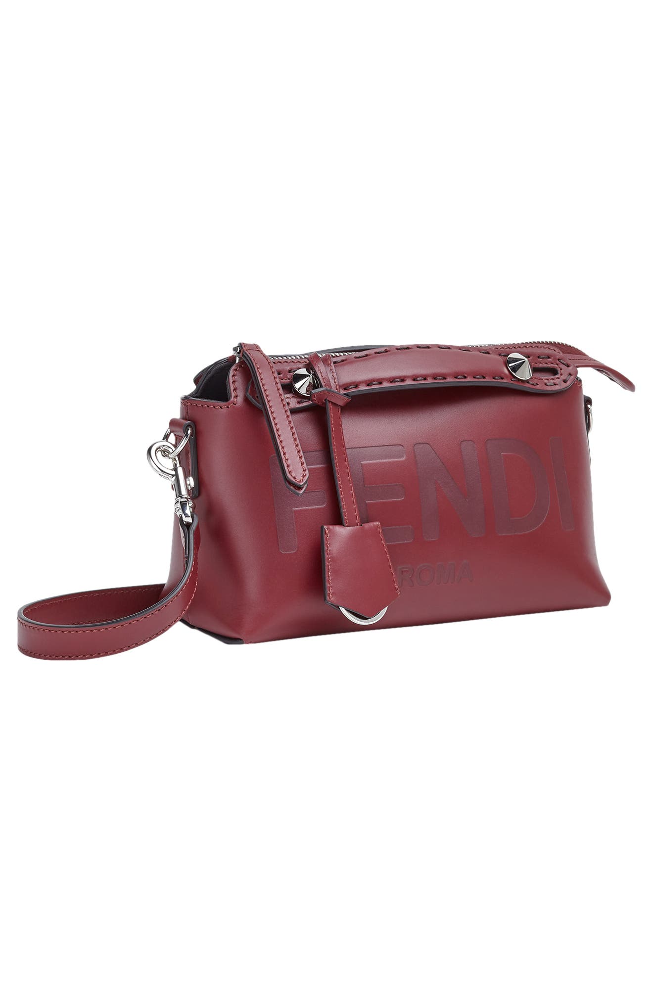 Fendi Mini By the Way Leather Crossbody Bag, Alternate, color, 