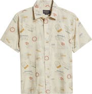 Pendleton Shoreline National Park Print Short Sleeve Cotton Button-Up Shirt
