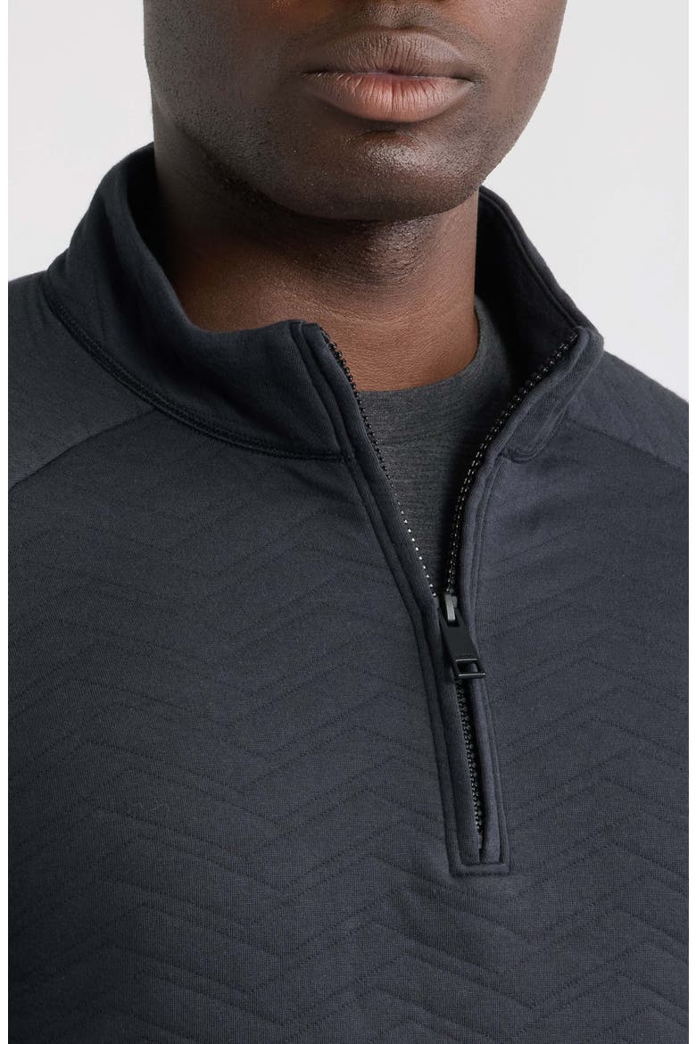 Dunes Quilted Quarter-Zip Pullover, Alternate, color, ONYX