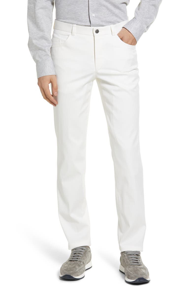 Sage Five-Pocket Pants, Main, color, WHITE