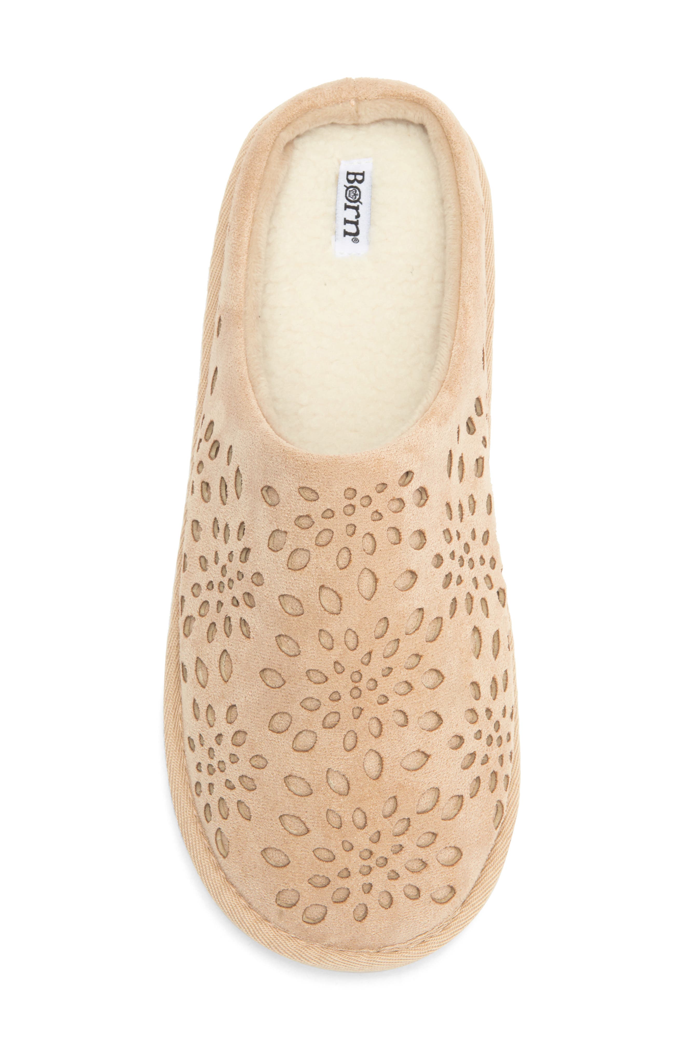Børn Laser Cut Microsuede Clog Slipper, Alternate, color, Taupe