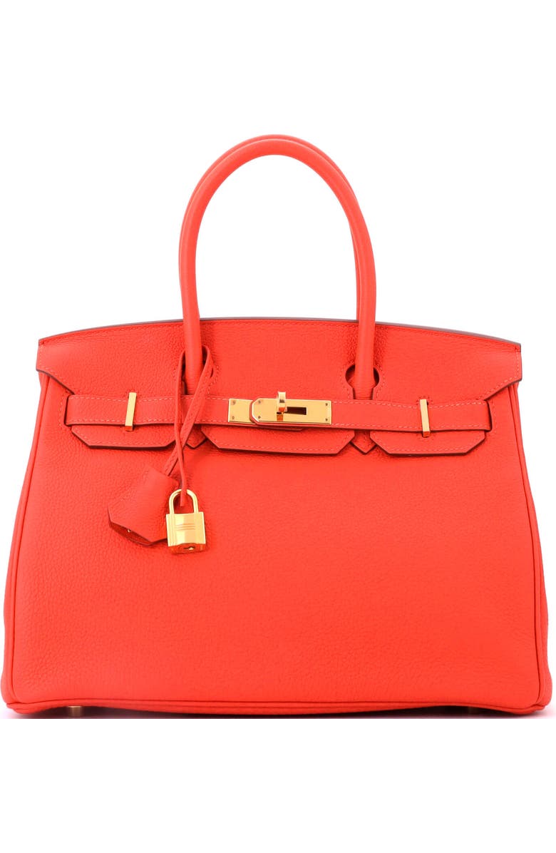 Pre-Owned Hermes Birkin Handbag Orange Togo with Gold Hardware 30, Main, color, Capucine