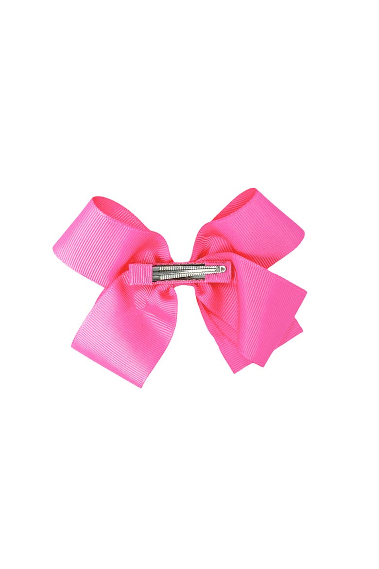 XO Hair Bow, Alternate, color, Hot Pink