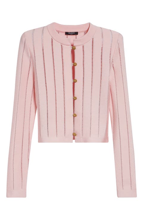 Metallic Open Stitch Cardigan