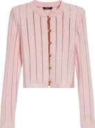 Balmain Metallic Open Stitch Cardigan