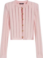 Balmain Metallic Open Stitch Cardigan