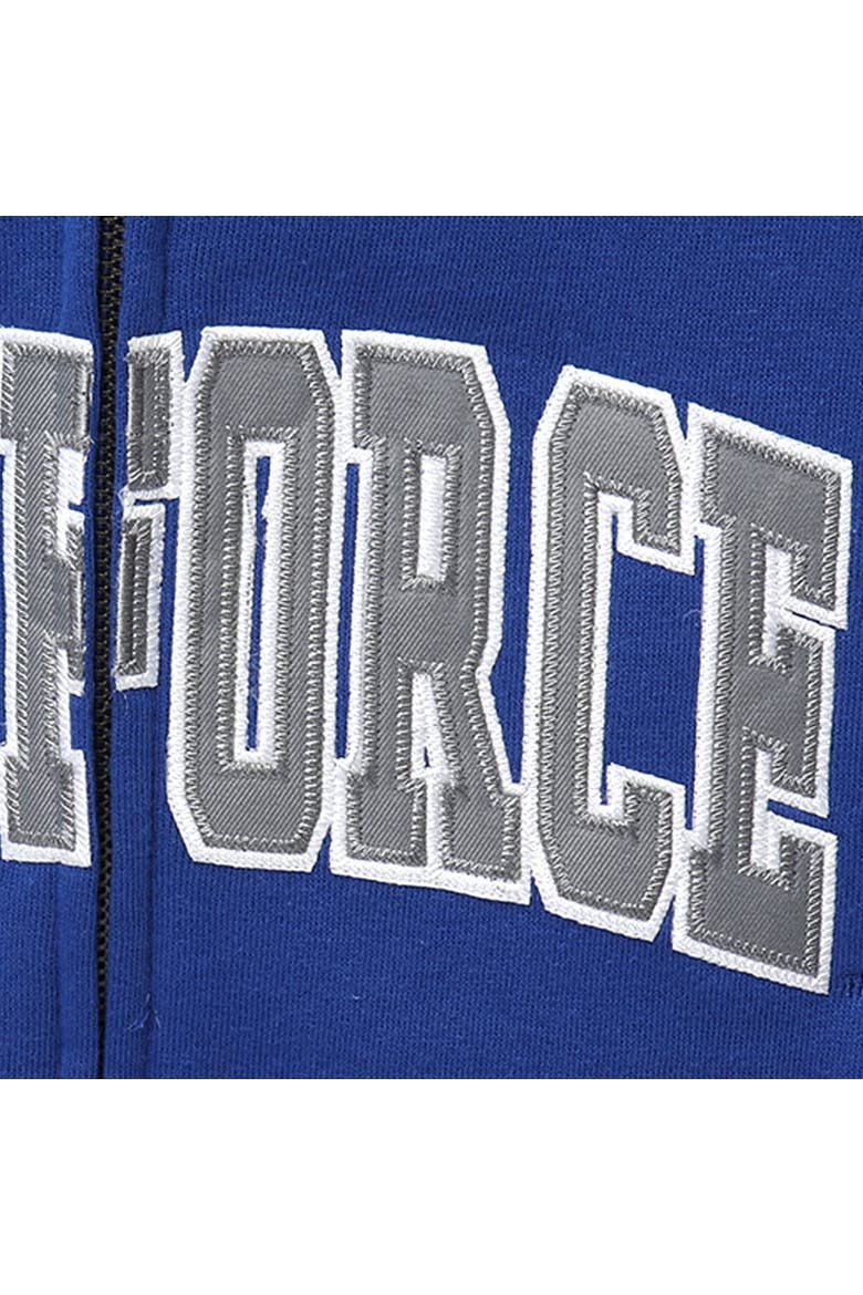 Women's Stadium Athletic Royal Air Force Falcons Arched Name Full-Zip Hoodie, Alternate, color, Royal