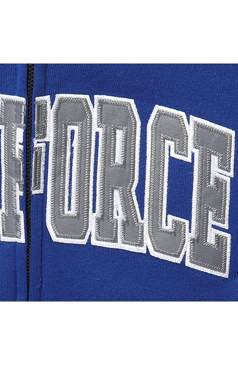 COLOSSEUM Women's Stadium Athletic Royal Air Force Falcons Arched Name Full-Zip Hoodie, Alternate, color, Royal