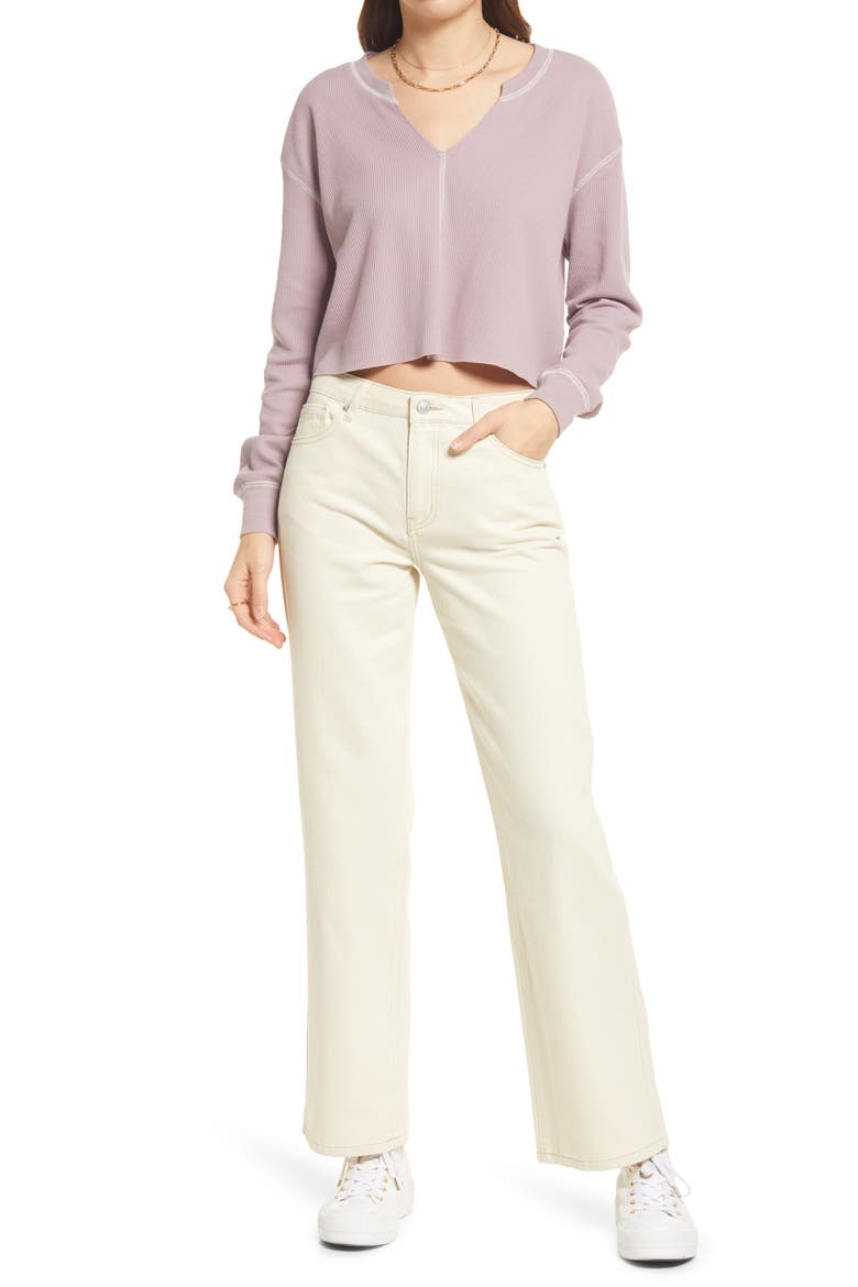 Relaxed Flare Jeans, Alternate, color, WHITE FOLIAGE WASH