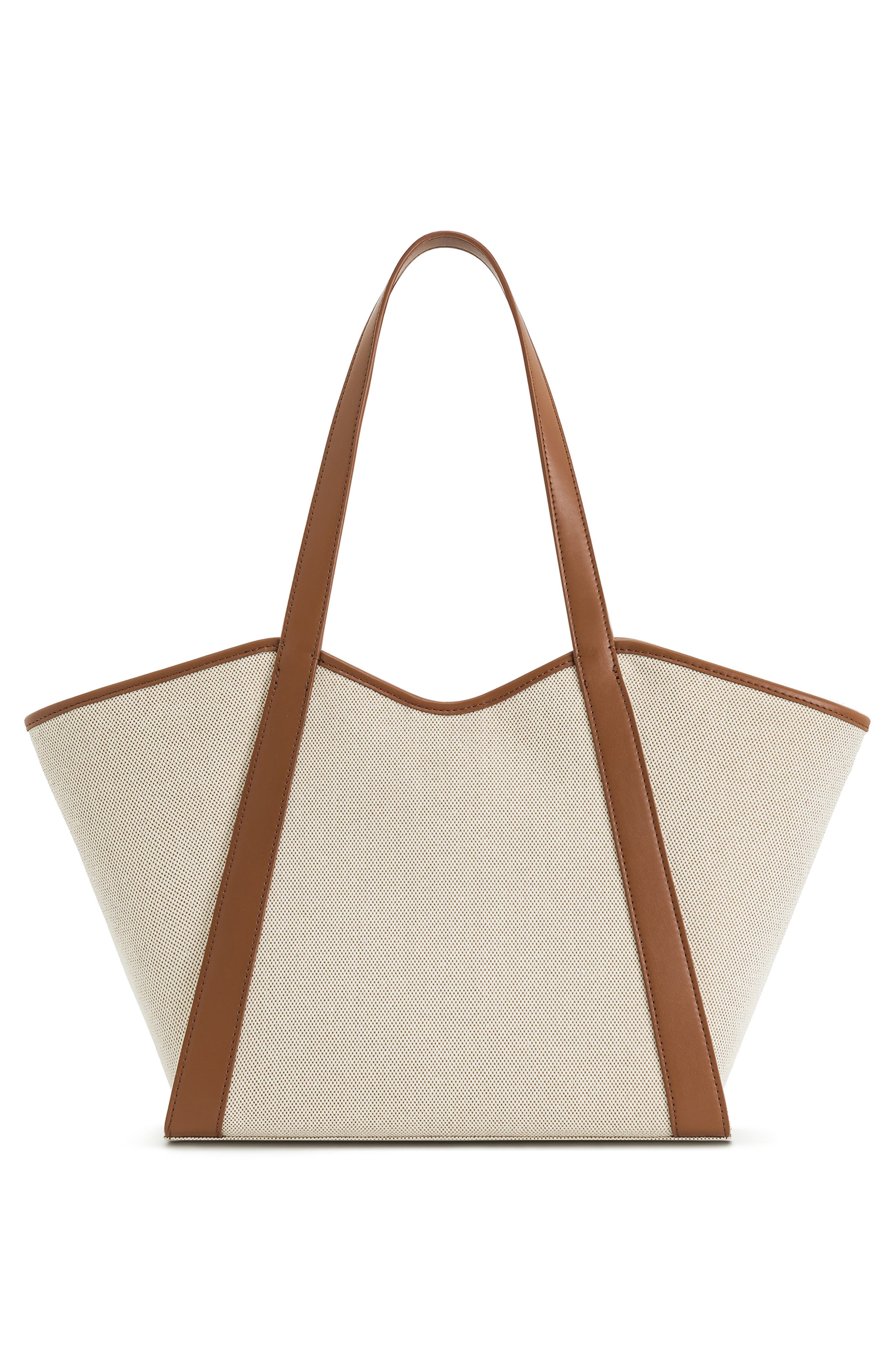 JW PEI Large Kiana Canvas Tote, Alternate, color, Brown Canvas