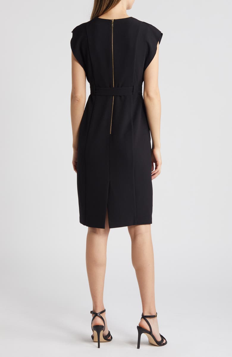 Eliza J Ruffle Sleeve Sheath Dress, Alternate, color, 