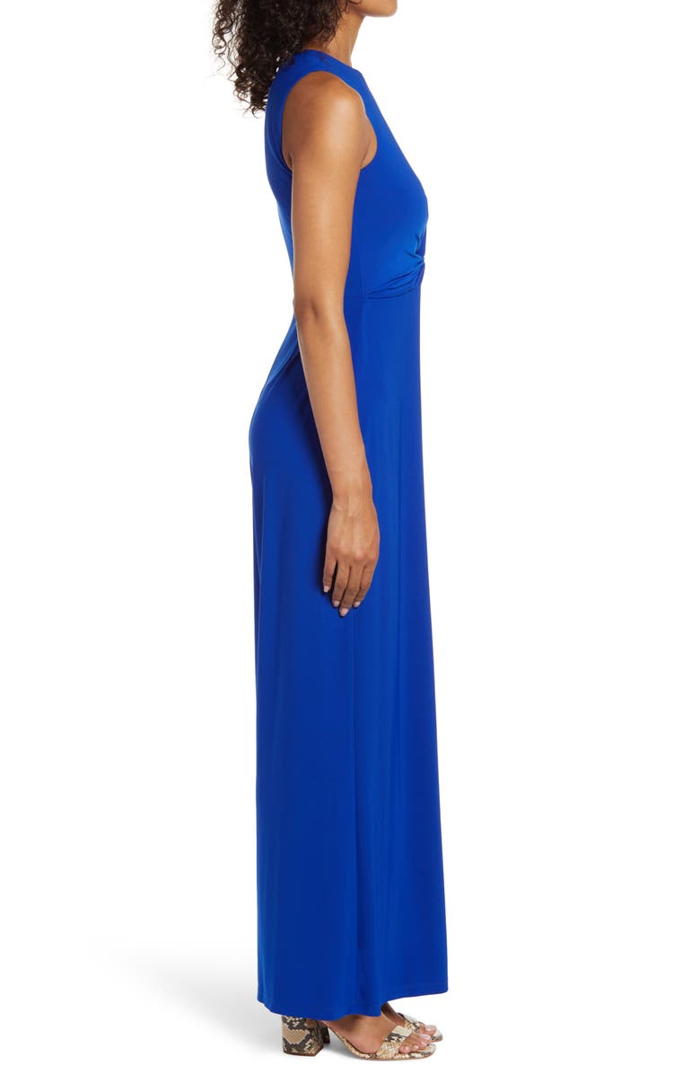 Vince Camuto Twist Front Knit Jumpsuit, Alternate, color, Cobalt