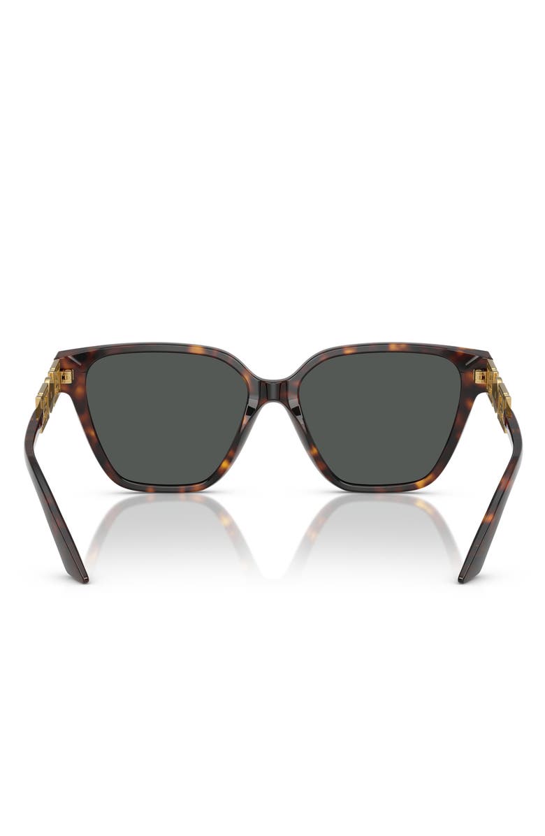 Versace 56mm Butterfly Sunglasses, Alternate, color, Havana