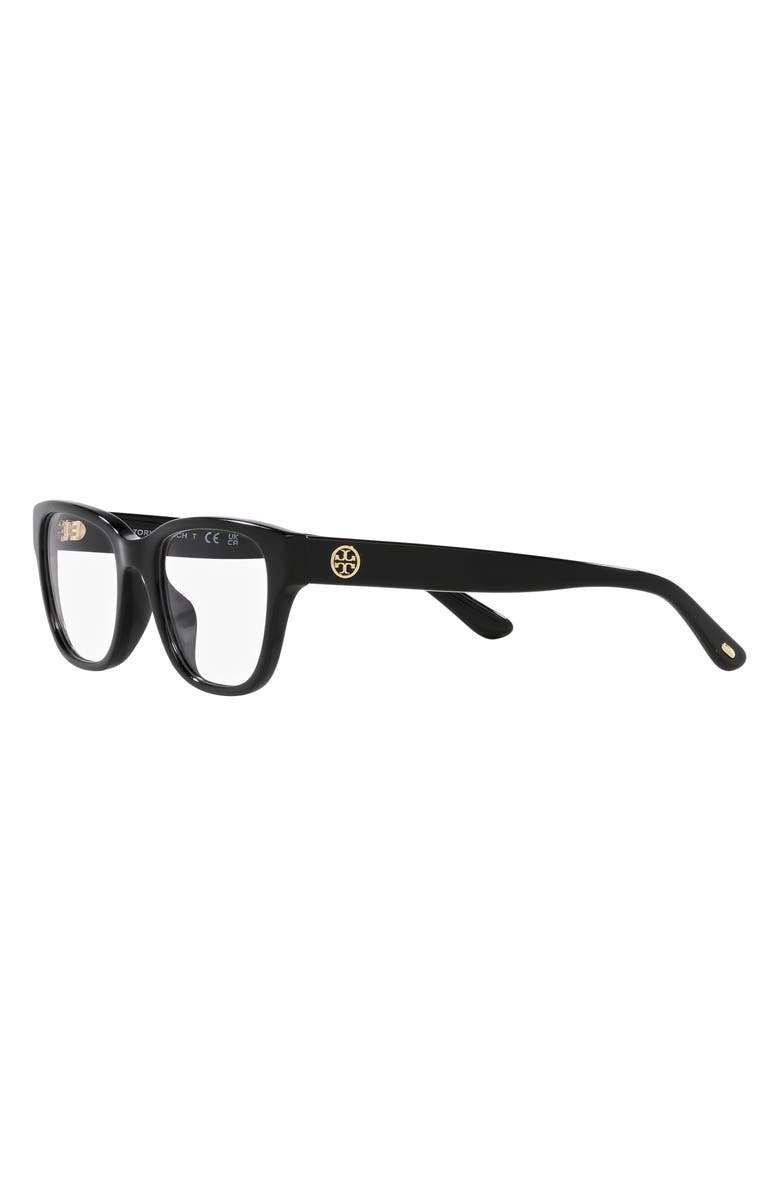 Tory Burch 52mm Rectangular Optical Glasses, Alternate, color,