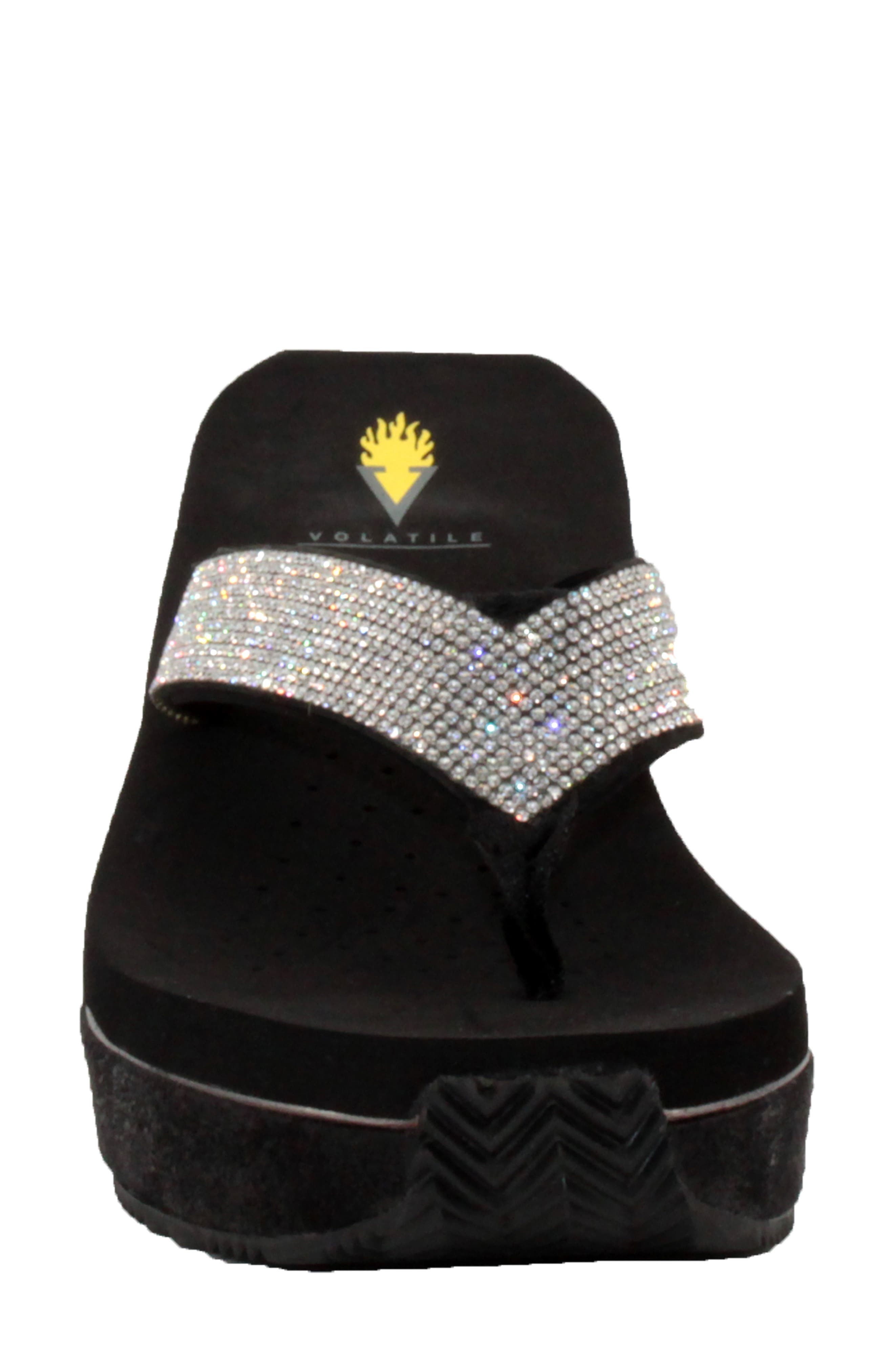 Volatile Glimpse Wedge Flip Flop, Alternate, color, 