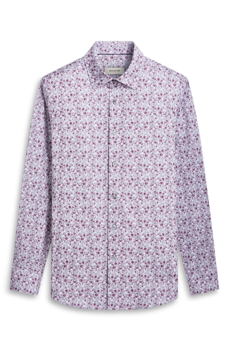Bugatchi James OoohCotton<sup>®</sup> Floral Button-Up Shirt, Alternate, color, Cement