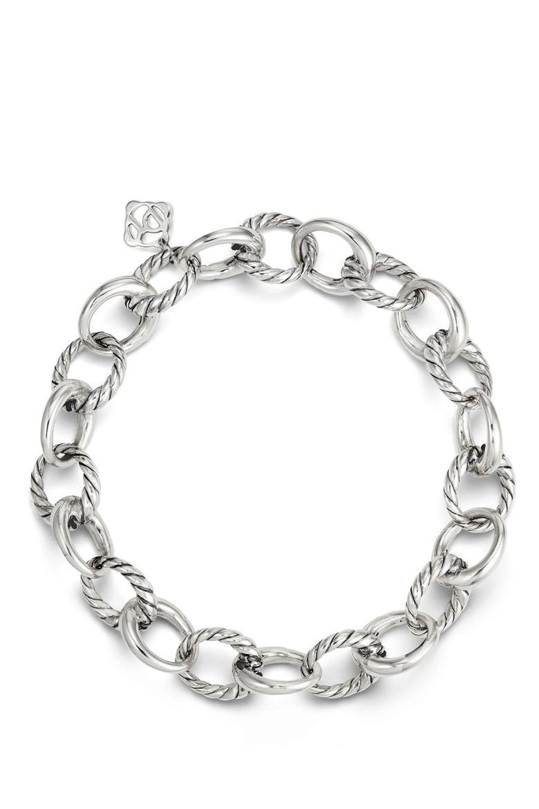 Cable Collectives Oval Link Charm Bracelet, Alternate, color, SILVER