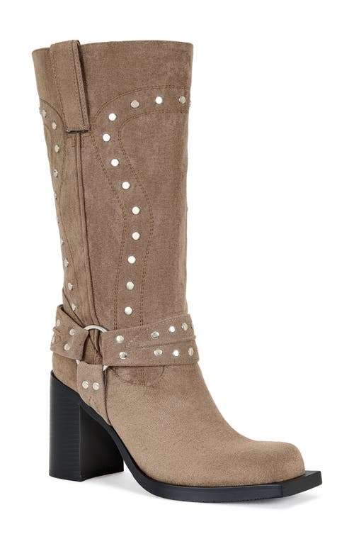 Azalea Wang Cirilla Studded Boot In Brown