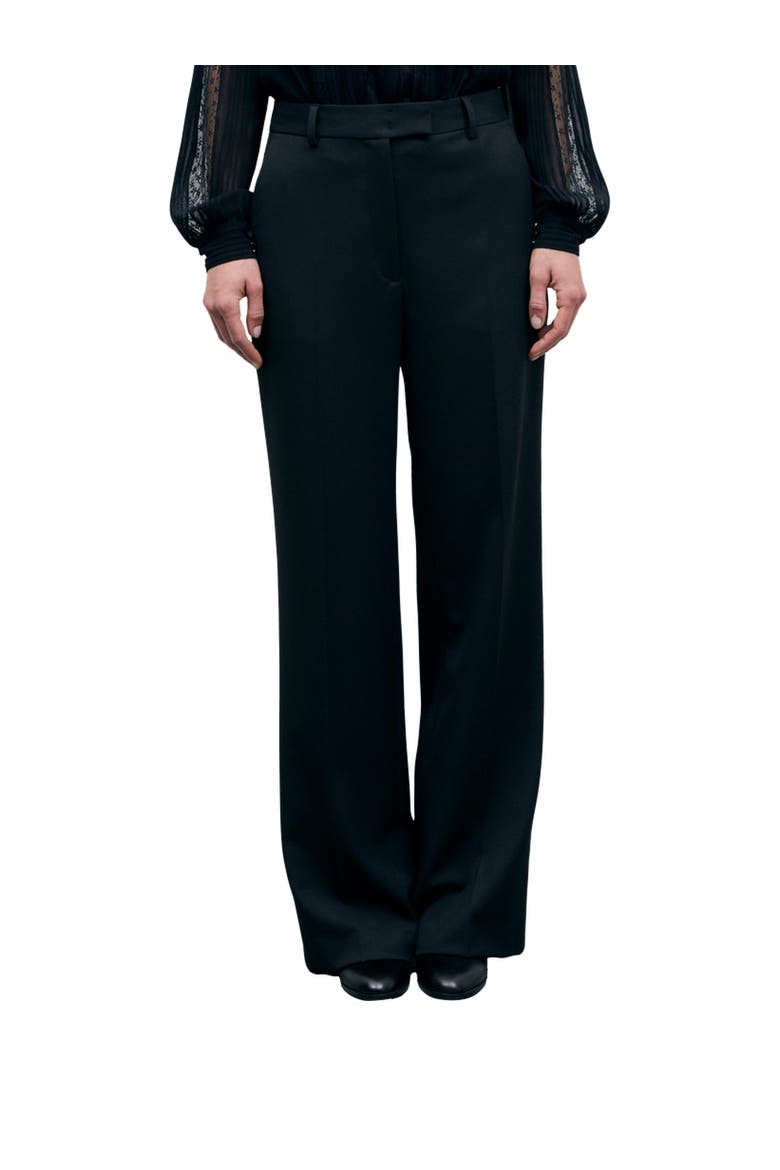 High Waisted Wide Leg Trousers, Main, color, Black