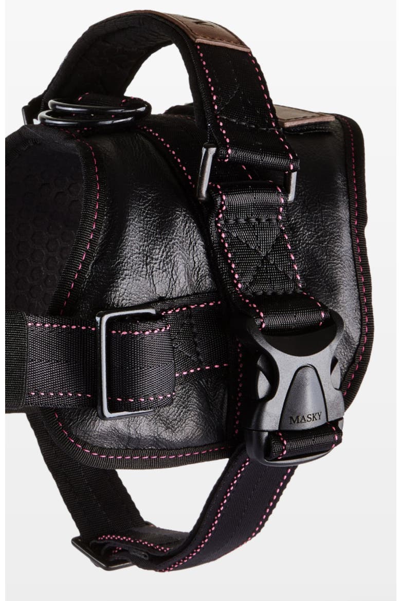 Signature Leather Dog Harness, Alternate, color, Black