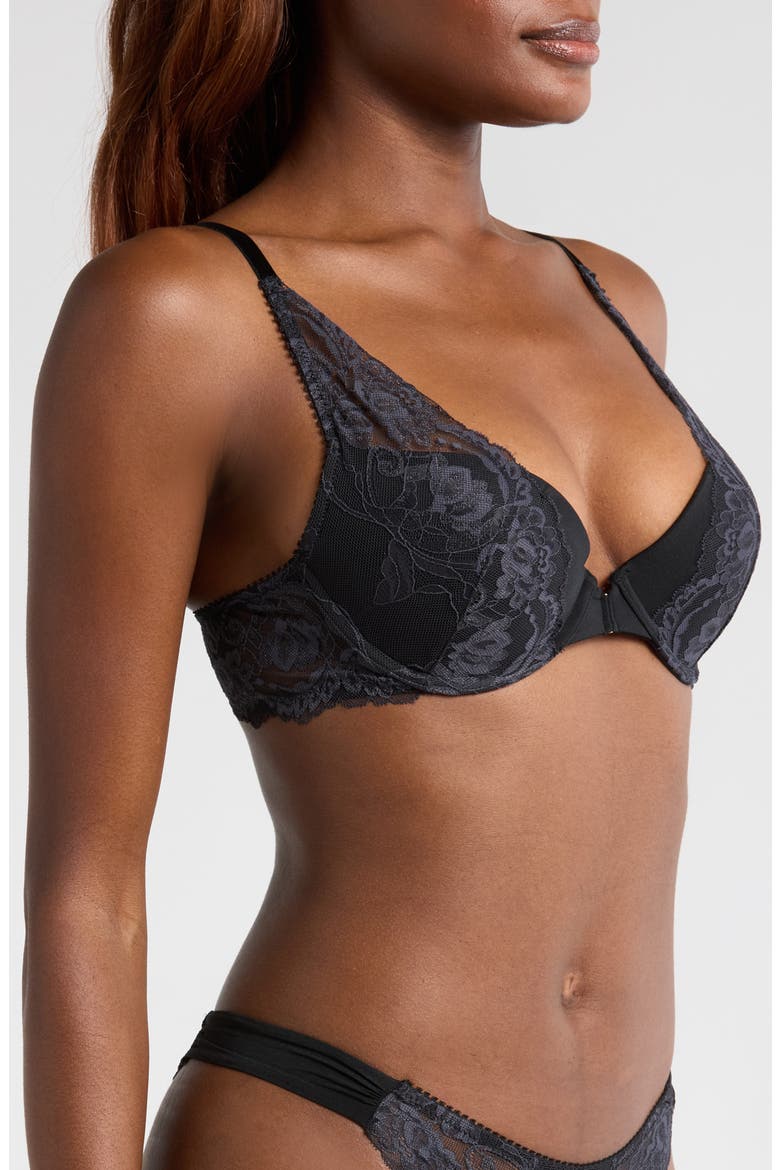 Underwire Push-Up Contour Bra, Alternate, color, ANTHRACITE