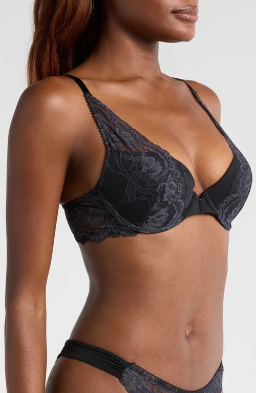 Etam Underwire Push-up Contour Bra In Anthracite