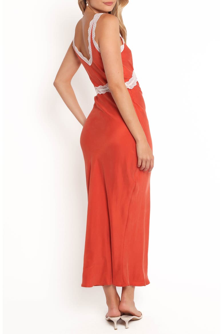 Andie Lace Trim Sleeveless Dress, Alternate, color, BLOOD ORANGE