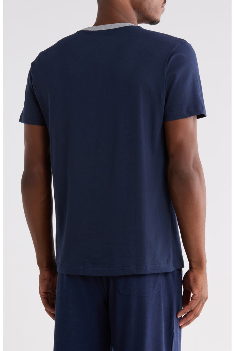 Logo Embossed Ringer Tee, Alternate, color, NAVY BLAZER