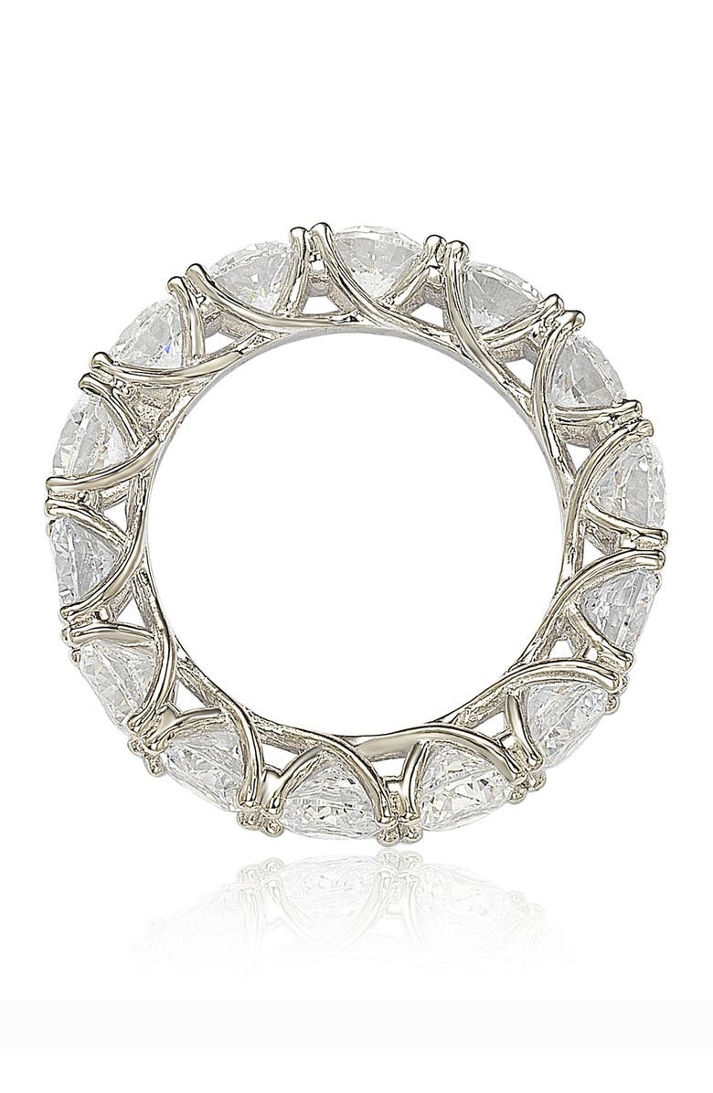 SUZY LEVIAN Sterling Silver Cubic Zirconia Eternity Band Ring, Alternate, color, White