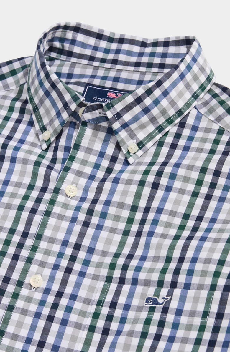 vineyard vines Classic Fit Tattersall Poplin Button-Down Shirt, Alternate, color, 