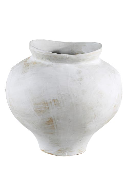 Renwil Terracotta Vase In White
