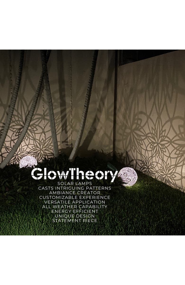 GlowTheory 18" Solar Lotus Light Black Outdoor Hanging Décor, Alternate, color, Multicolored